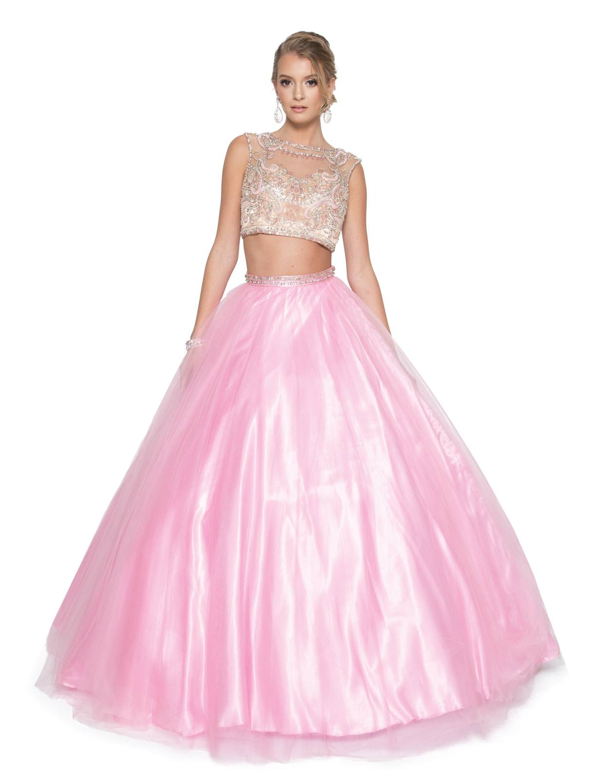 Juliet 338 Quinceanera Dress 2-Piece Bateau Neckline Cap Sleeve by DiscountDressShop