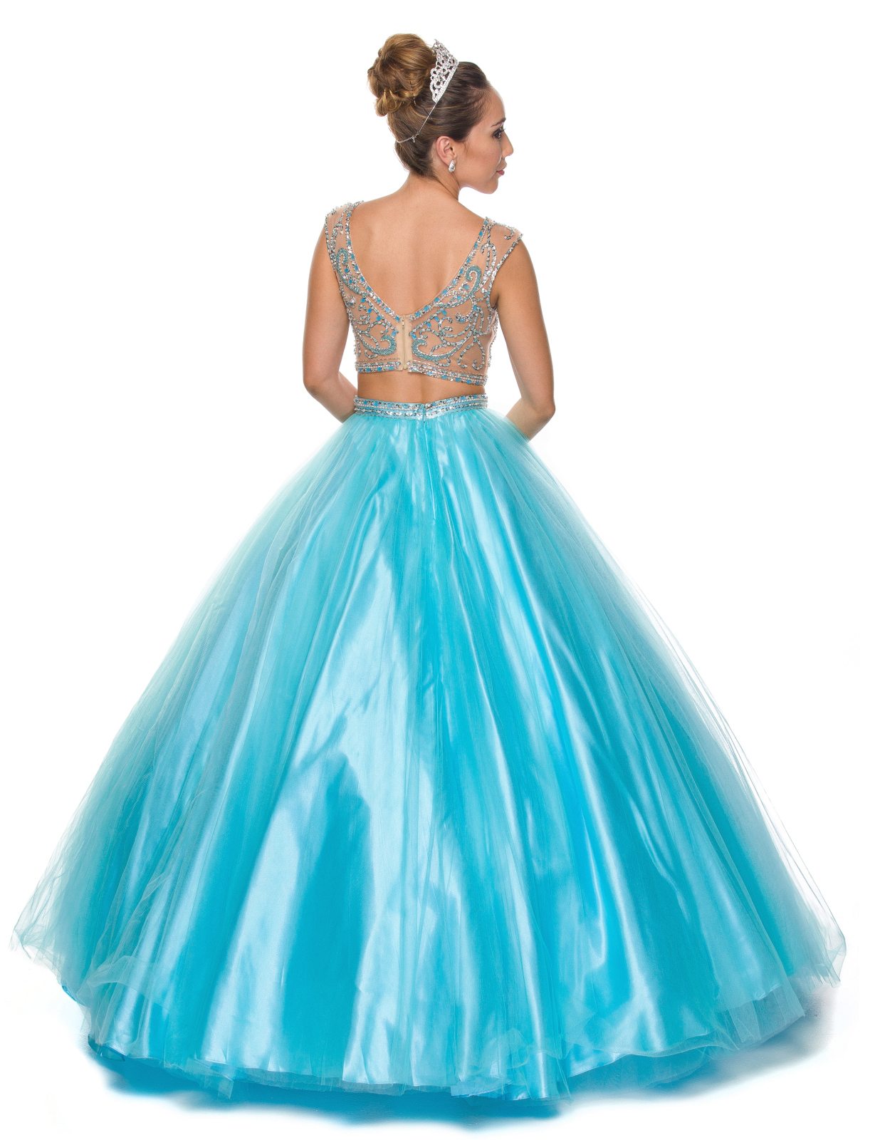 Juliet 338 Quinceanera Dress 2-Piece Bateau Neckline Cap Sleeve by DiscountDressShop