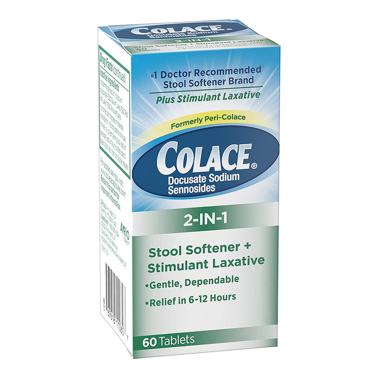 Colace 2-In-1 Stool Softener + Stimulant Laxative Tablets by Pasteur Pharmacy