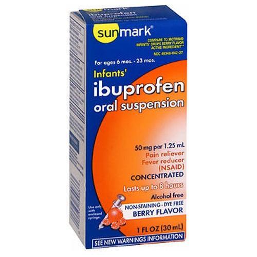 Sunmark Infants Ibuprofen Oral Suspension, Berry 1 Oz by Pasteur Pharmacy