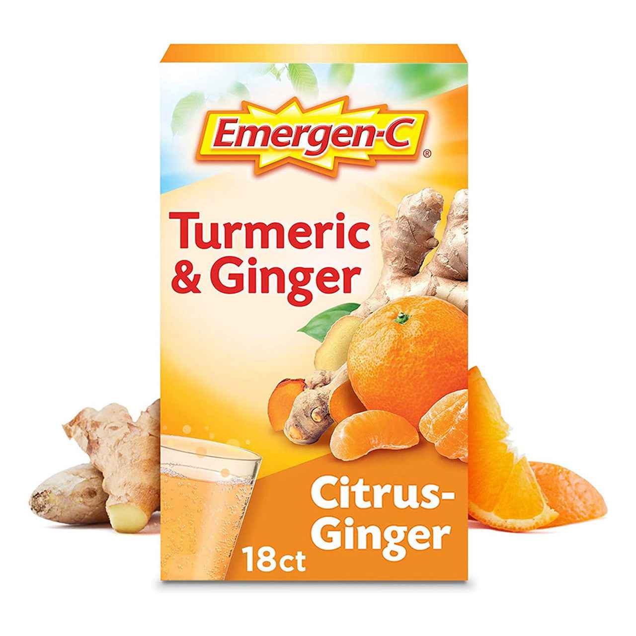 Emergen-C Fizzy Drink Mix, Turmeric &amp; Ginger, Citrus Ginger