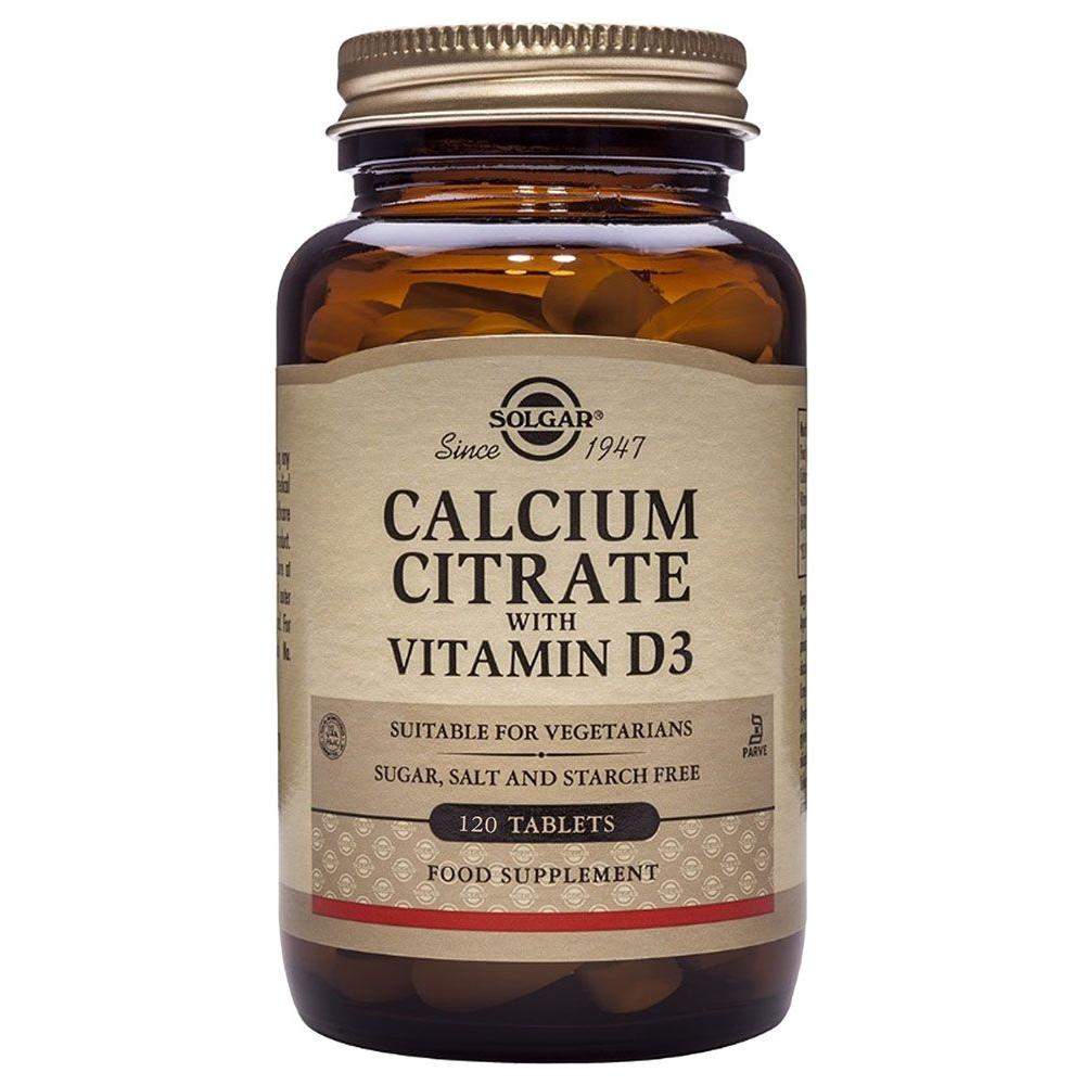 Solgar Calcium Citrate with Vitamin D3 120 Tablets by Pasteur Pharmacy