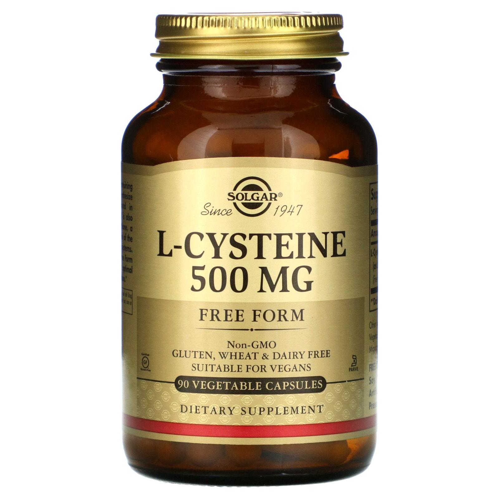 Solgar L-Cysteine 500mg 90 Vegetable Capsules by Pasteur Pharmacy