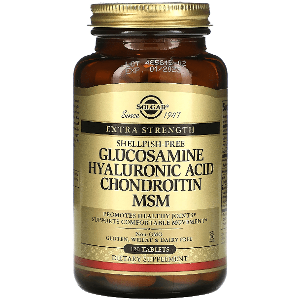 Solgar Glucosamine Hyaluronic Acid Chondroitin MSM 120 Tablets by Pasteur Pharmacy