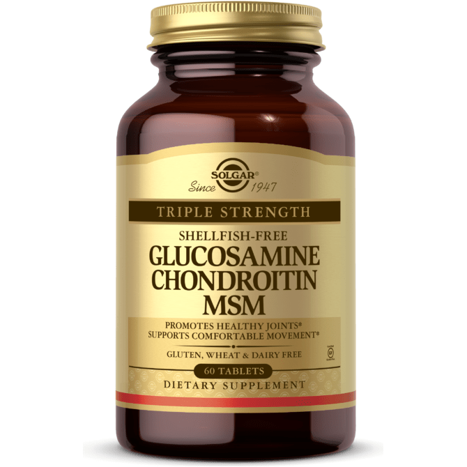 Solgar Extra Strength Glucosamine Chondroitin MSM Shellfish Free 60 Tablets by Pasteur Pharmacy