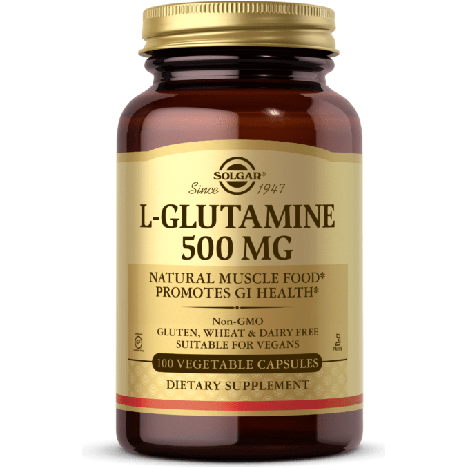 Solgar L-Glutamine 500mg 100 Vegetable Capsules by Pasteur Pharmacy