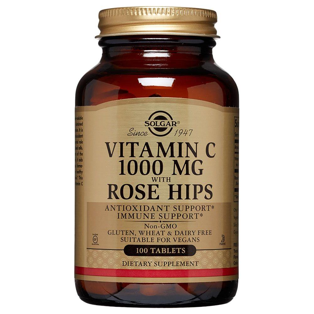 Solgar Vitamin C 1000mg with Rose Hips 100 Tablets by Pasteur Pharmacy