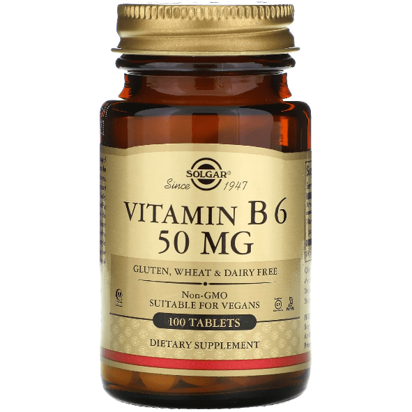 Solgar Vitamin B6 50mg 100 Tablets by Pasteur Pharmacy