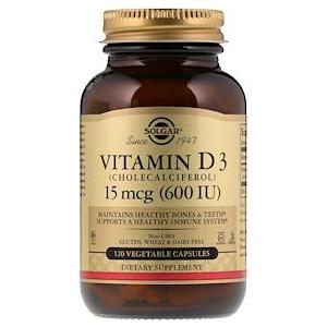 Solgar Vitamin D3 (Cholecalciferol) 600 IU 120 Vegetable Capsules by Pasteur Pharmacy