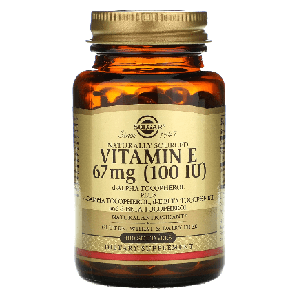 Solgar Vitamin E 67 mg (100 IU) 100 Softgels by Pasteur Pharmacy