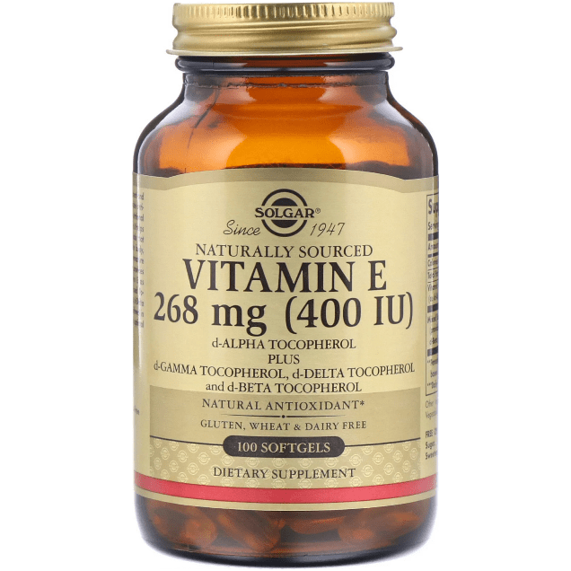 Solgar Vitamin E 268 mg (400 IU) 100 Alpha Softgels by Pasteur Pharmacy