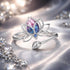 925 Sterling Silver Pavé Setting CZ & Synthetic Tourmaline Ring for Women  DestGlow