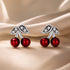 925 Sterling Silver Earrings with CZ & Enamel, 0.9x0.8cm, for Women  DestGlow