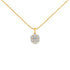 14K Yellow Gold 2.00 Cttw Brilliant Round-Cut Diamond 7 Stone Flower Cluster 18" Pendant Necklace (H-I Color, SI2-I1 Clarity) by Bids.com