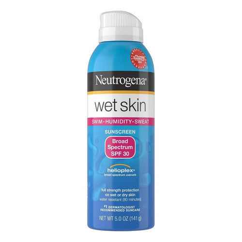 Neutrogena Wet Skin Sunscreen Spray Broad Spectrum SPF 30, 5 Oz