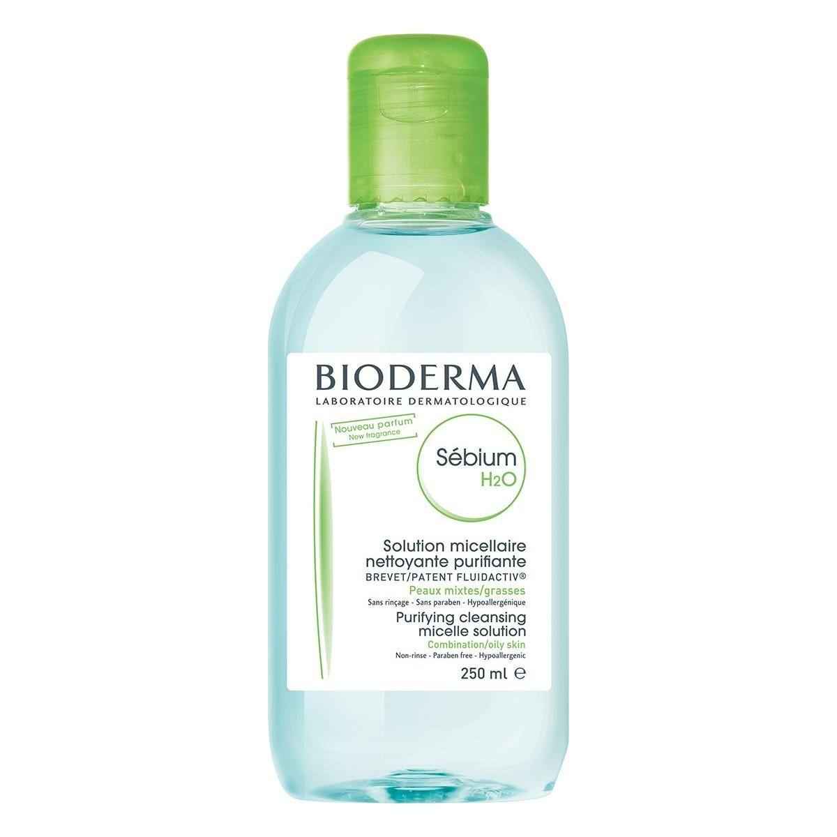 Bioderma Sebium H2O Cleansing Solution for Oily or Combination Skin 250 Ml