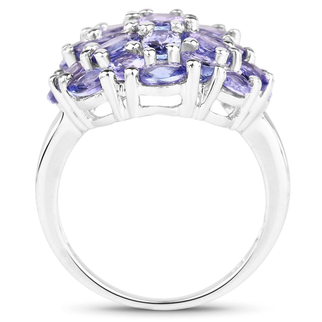 7.08 Carat Genuine Tanzanite .925 Sterling Silver Ring by Bids.com