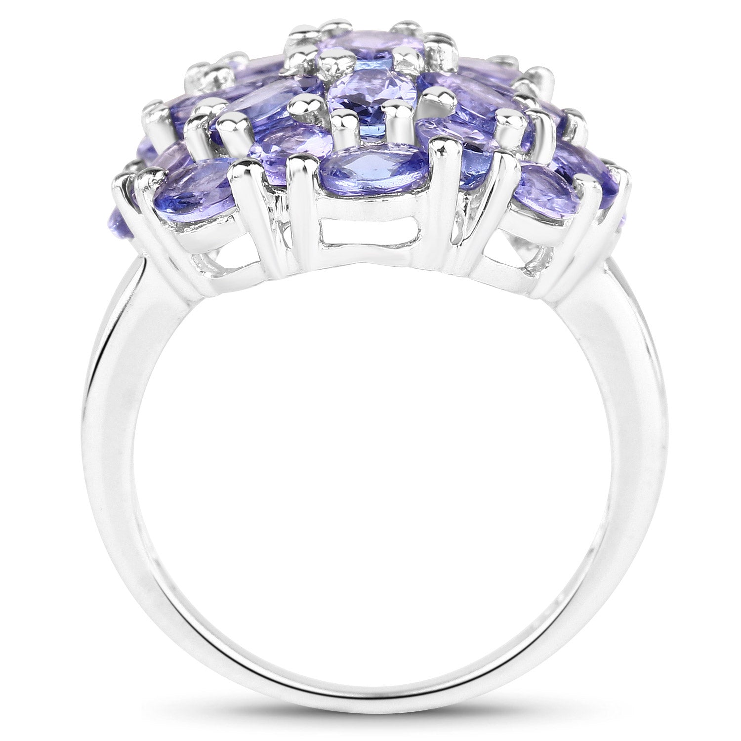 7.08 Carat Genuine Tanzanite .925 Sterling Silver Ring by Bids.com