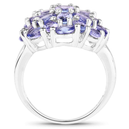 7.08 Carat Genuine Tanzanite .925 Sterling Silver Ring by Bids.com