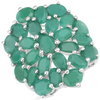 5.88 Carat Genuine Emerald .925 Sterling Silver Ring by Bids.com