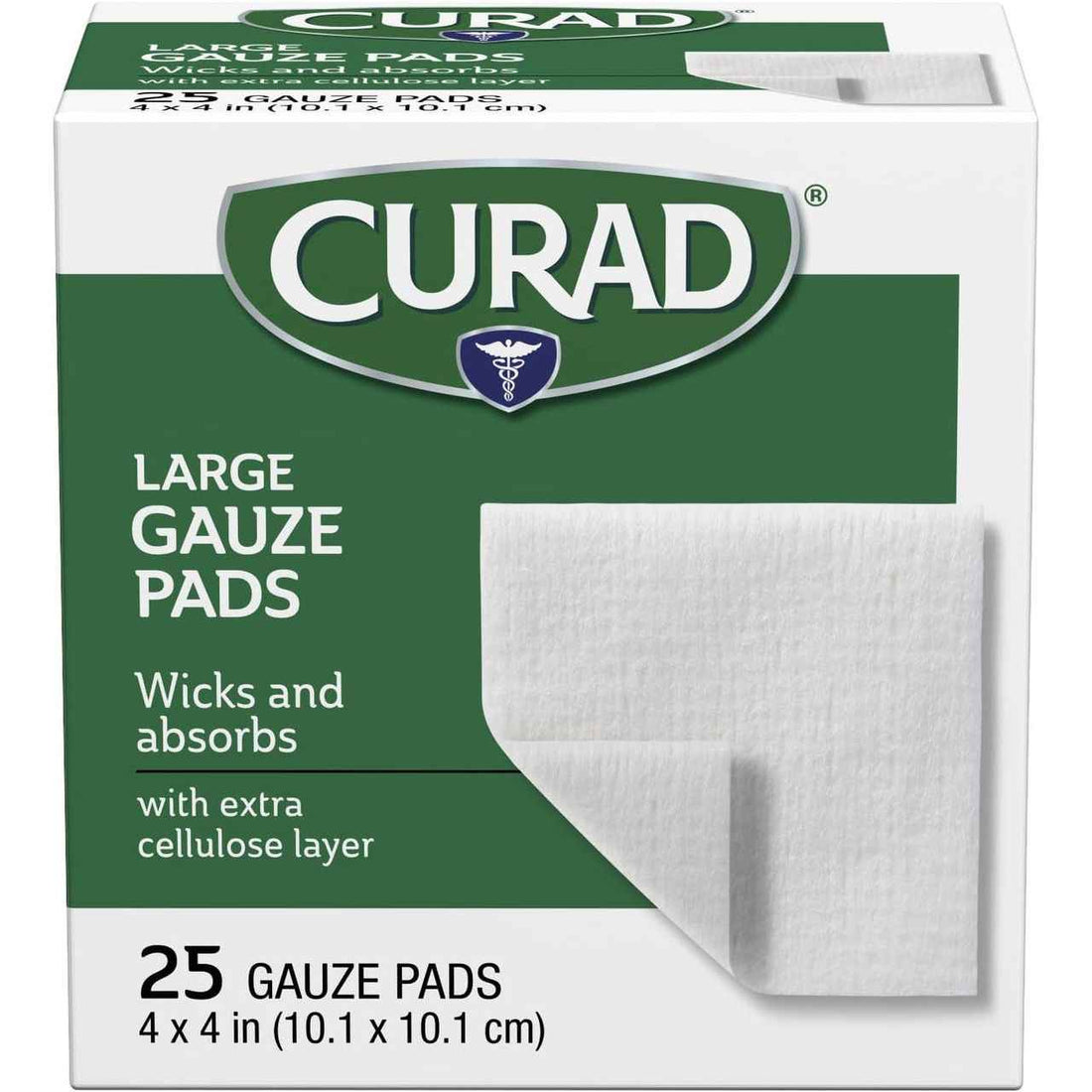 Curad Pro-Gauze Pads – 4" x 4" Sterile Absorbent Gauze, 25 Count
