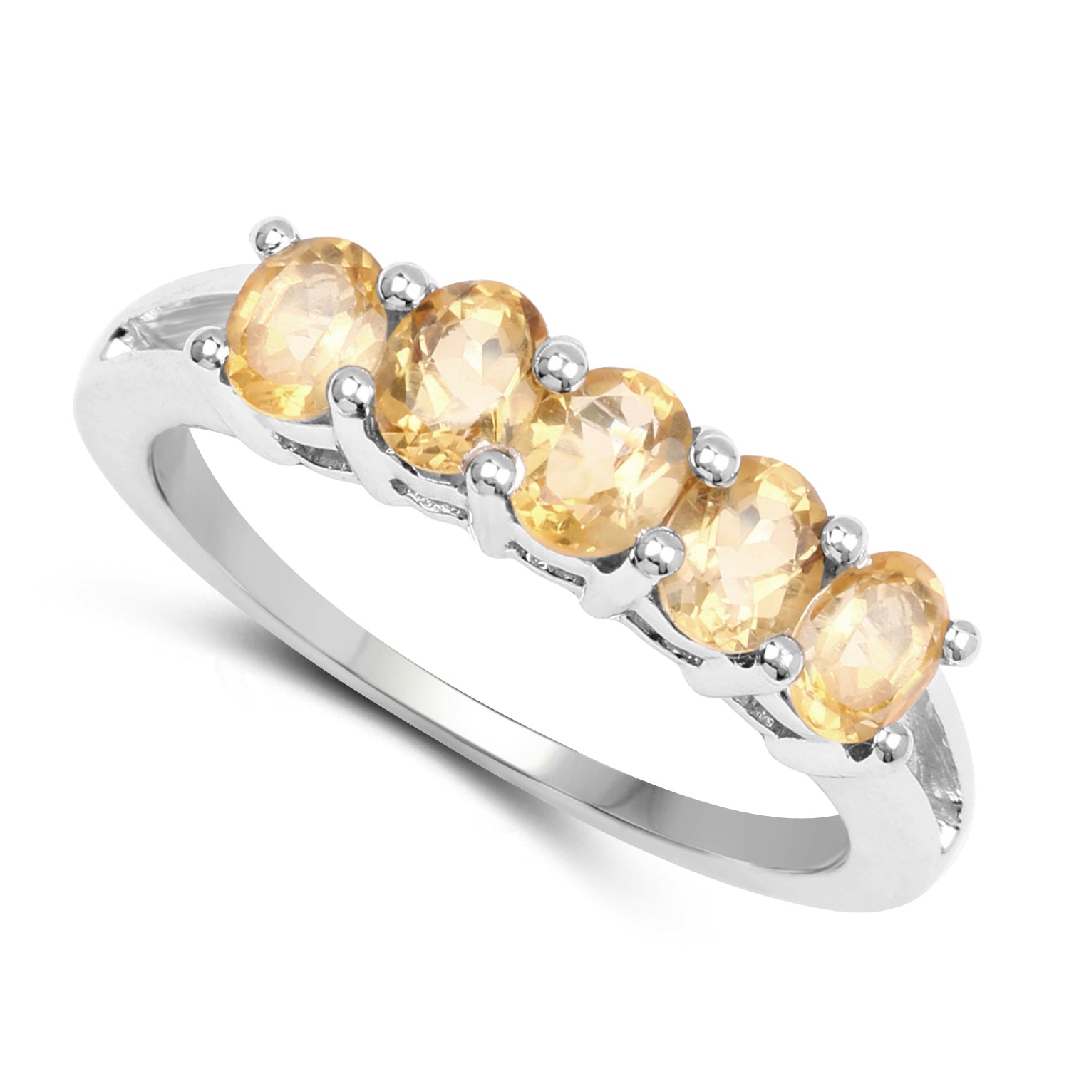 1.75 Carat Genuine Citrine .925 Sterling Silver Ring  DestGlow