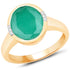 3.22 Carat Genuine Emerald and White Diamond 14K Yellow Gold Ring by Bids.com
