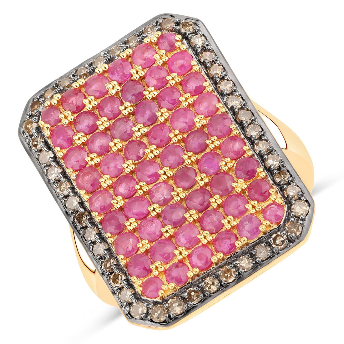 3.14 Carat Genuine Ruby and TTLB Diamond .925 Sterling Silver Ring by Bids.com