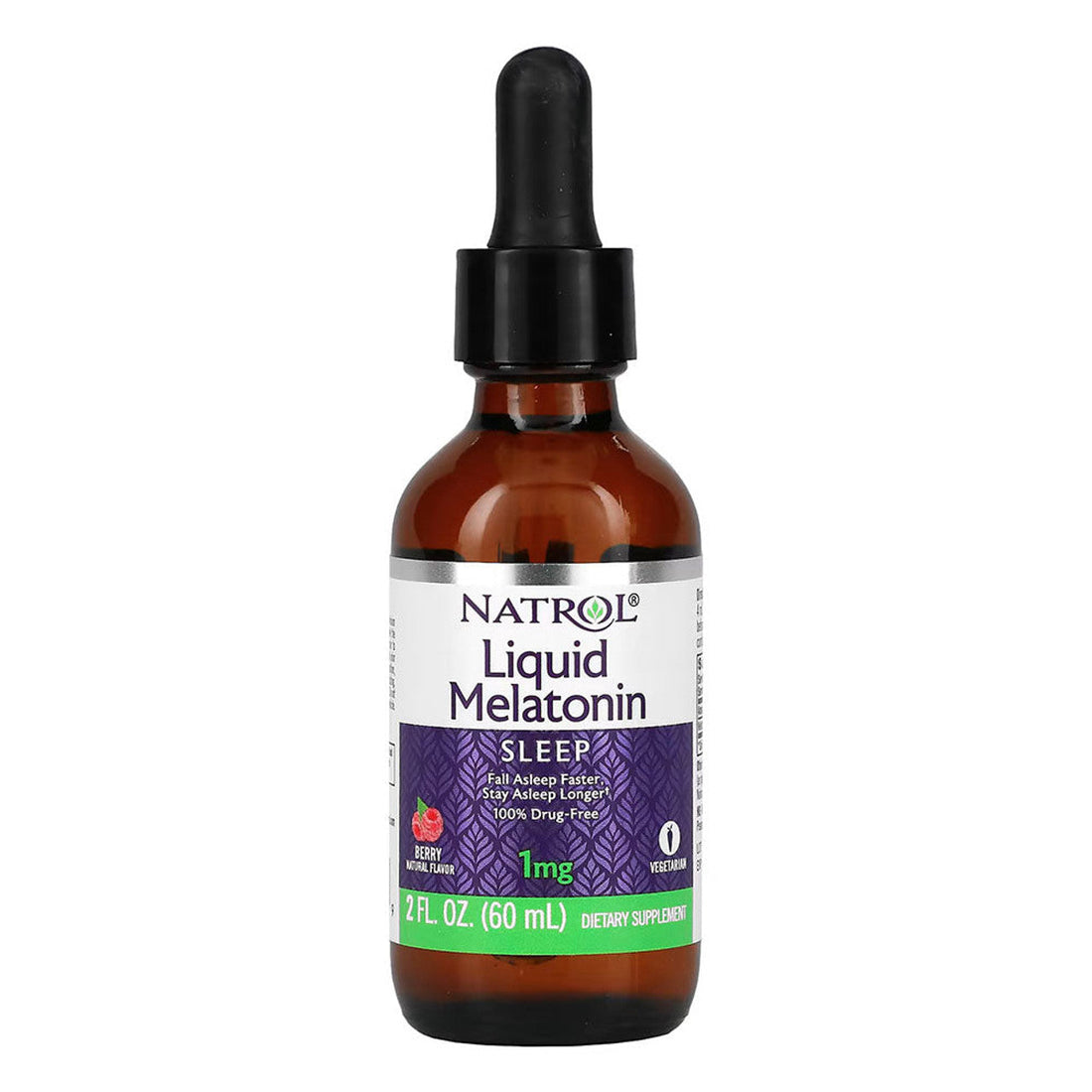Natrol Melatonin Liquid Drops, 1mg per 4mL, Raspberry Flavor, 2 fl oz by Pasteur Pharmacy