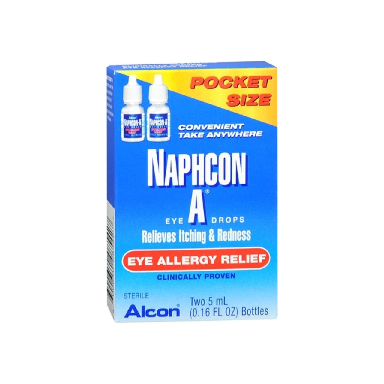 Alcon Naphcon A Eye Drops Relieves Allergy Relief Pocket Size 2/5ml by Pasteur Pharmacy
