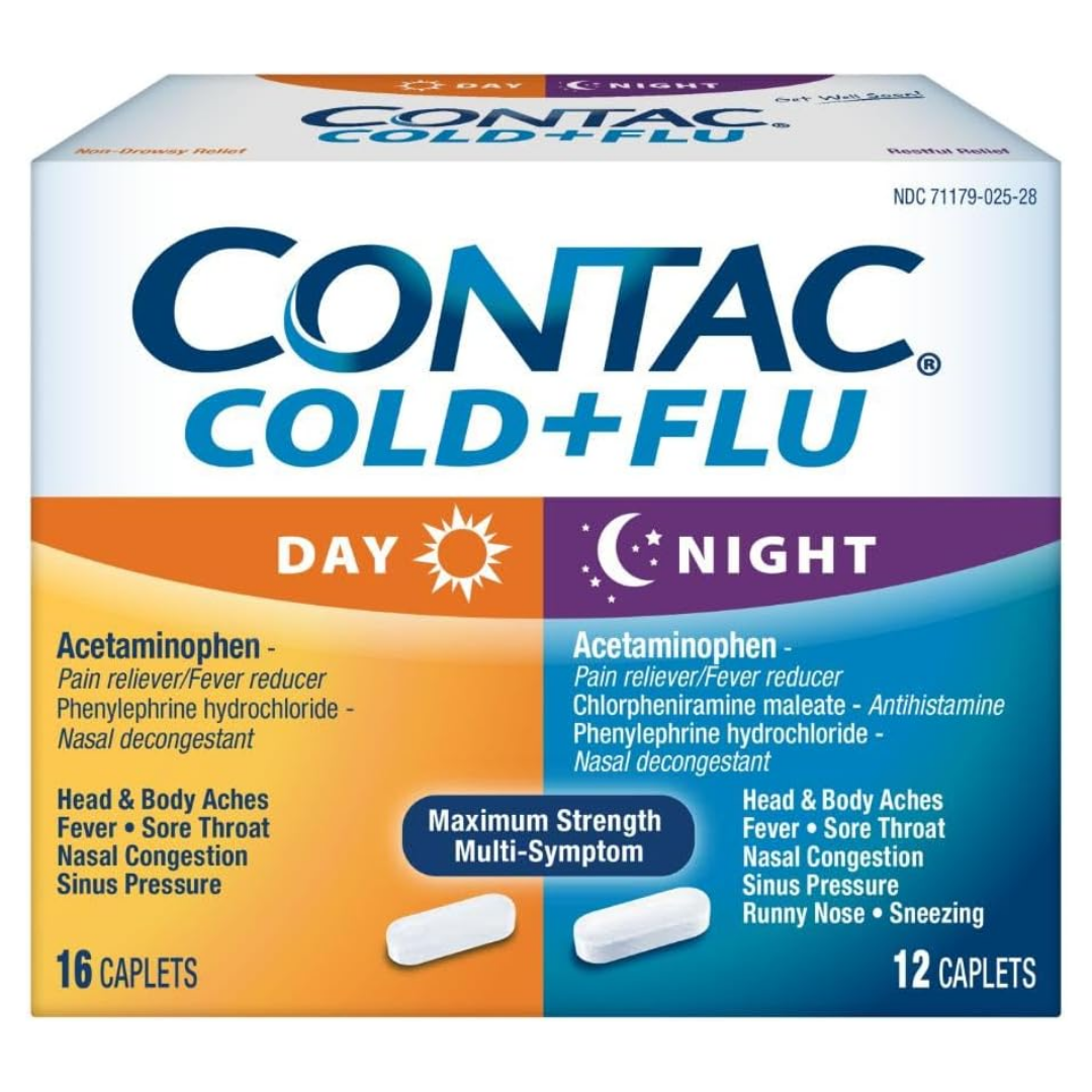 Contac Cold + Flu Day &amp; Night Caplets (28ct)