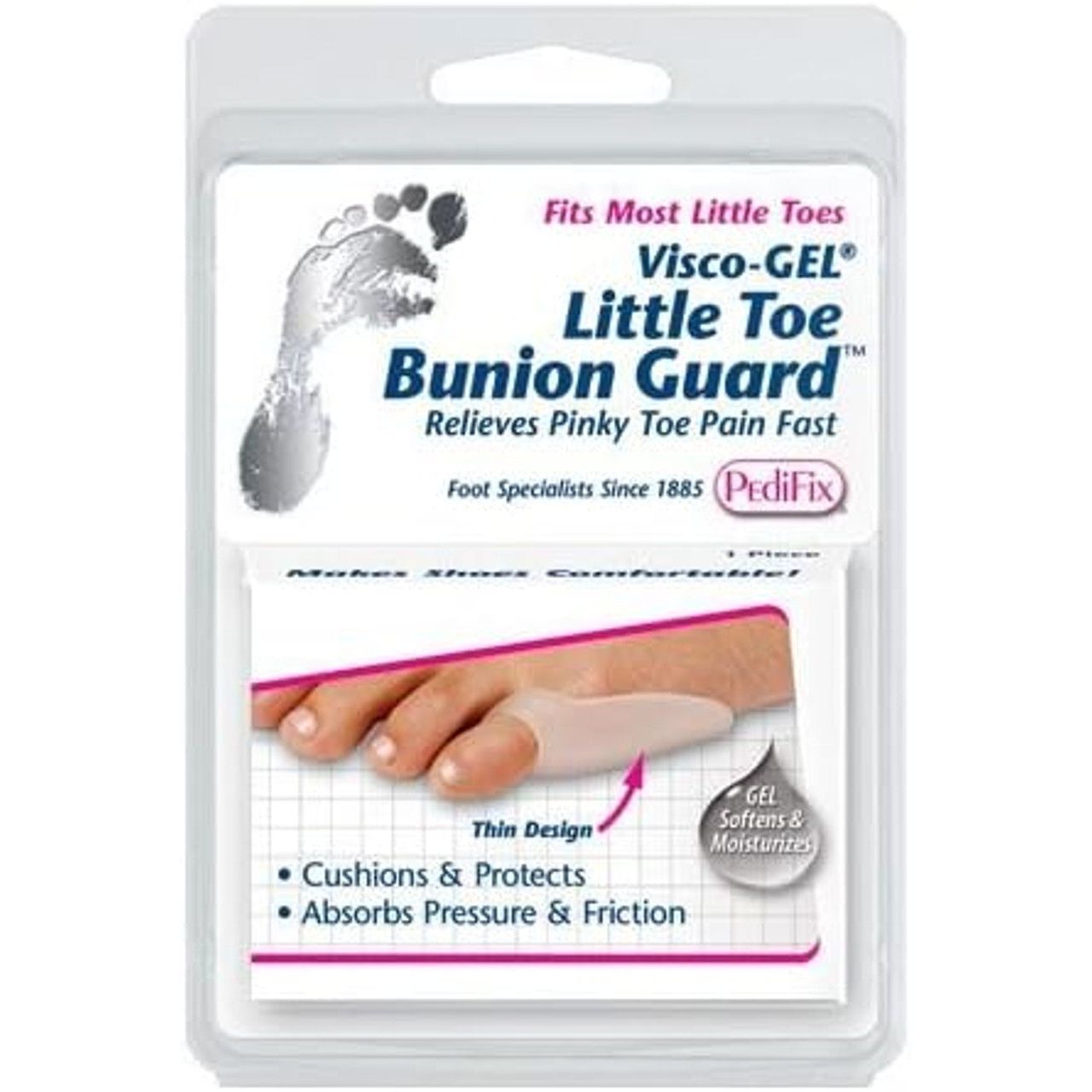 Visco-GEL Bunion Guard, Soft Gel Cushion for Instant Pain Relief &amp; Protection, 1 Count