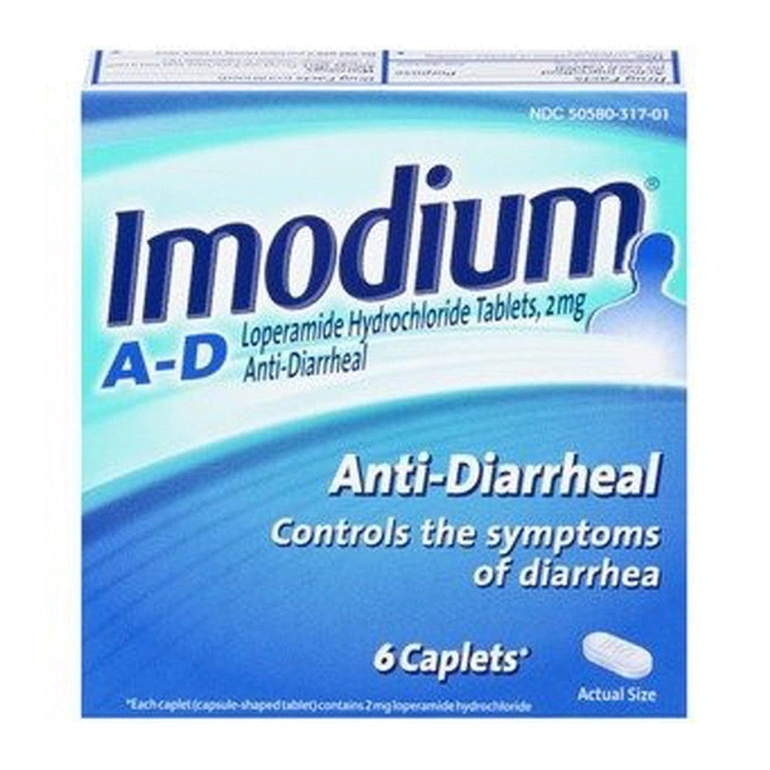 Imodium A-D Loperamide Hydrochloride Diarrhea Relief Caplets - 6 Ct 