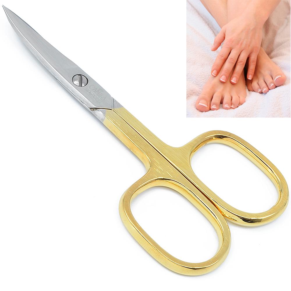 Camila Solingen 3.5 Gold Plated Curved Nail Scissors by Pasteur Pharmacy