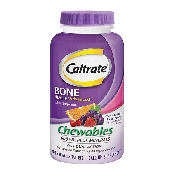 Caltrate Chewables 600 Plus D3 Plus Minerals Calcium Vitamin D Supplement by Pasteur Pharmacy