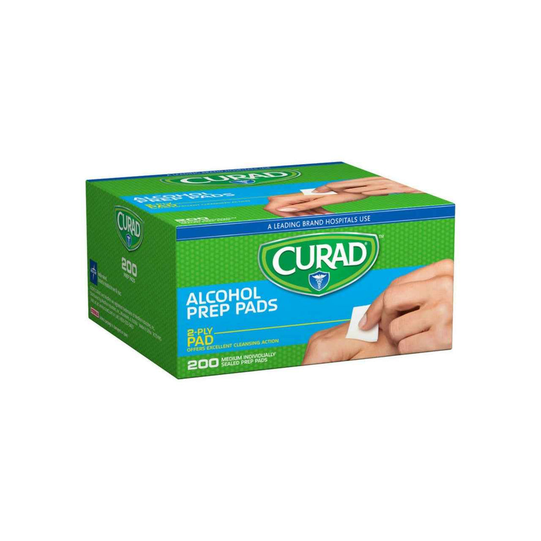 Curad Sterile Alcohol Swabs, Thick &amp; Absorbent Prep Pads – 70% Isopropyl Alcohol, 200 Count