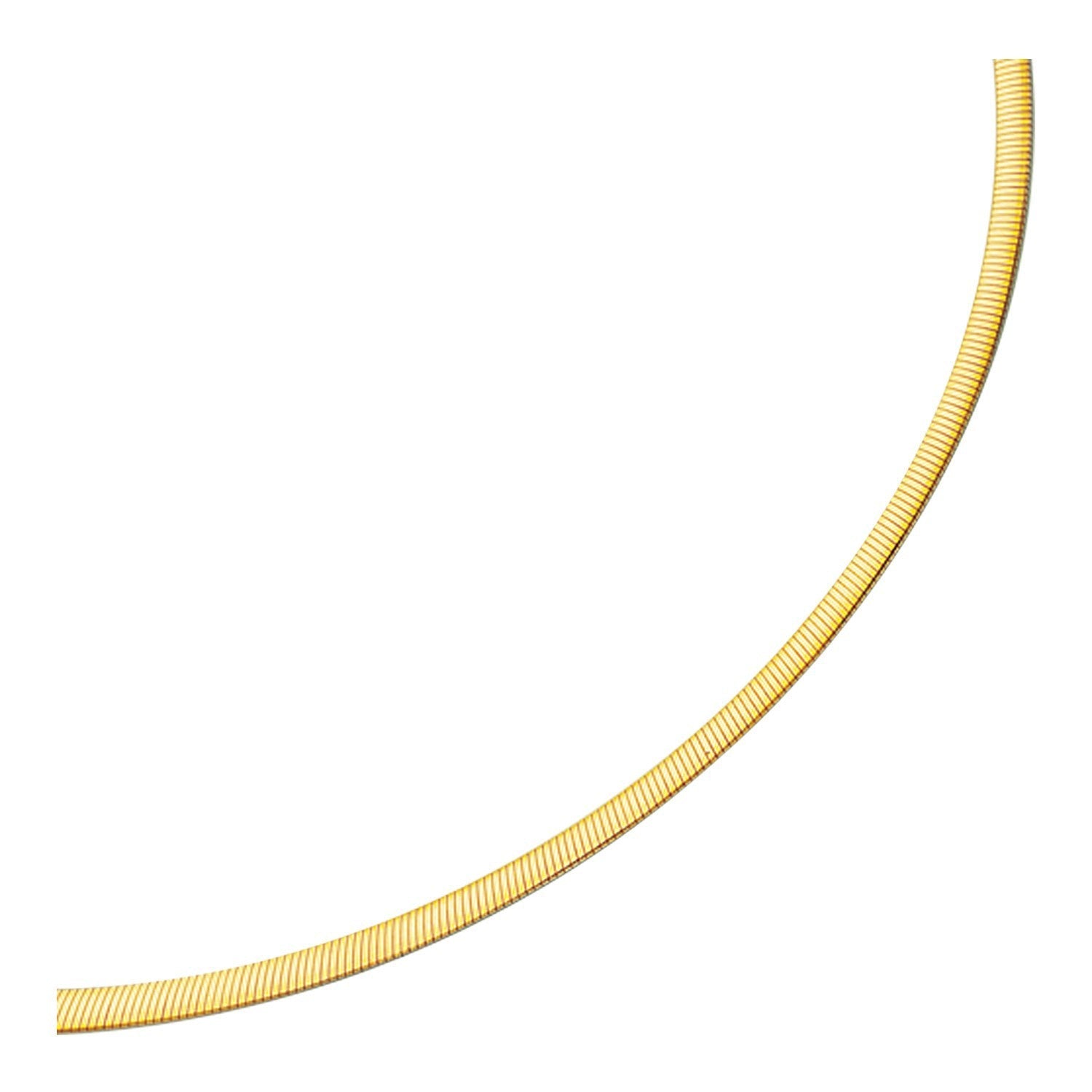 4.0mm 14k Two Tone Gold Reversible Omega Necklace by Bids.com