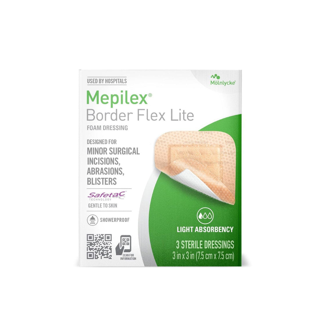 Border Flex Lite 3x3 Dressings For Surgical Incisions, Abrasions, Blisters by Pasteur Pharmacy