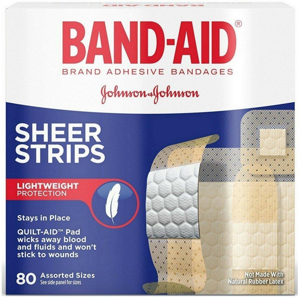 Band-aid Tru-Stay Sheer Lightweight Protection Adhesive Bandages 80ct 