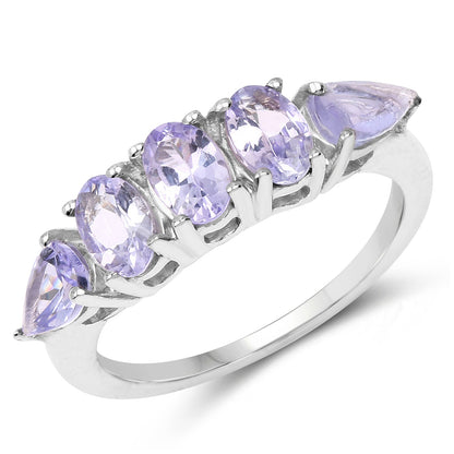 2.33 Carat Genuine Tanzanite .925 Sterling Silver Ring by Bids.com