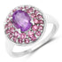 2.48 Carat Genuine Amethyst and Rhodolite .925 Sterling Silver Ring by Bids.com