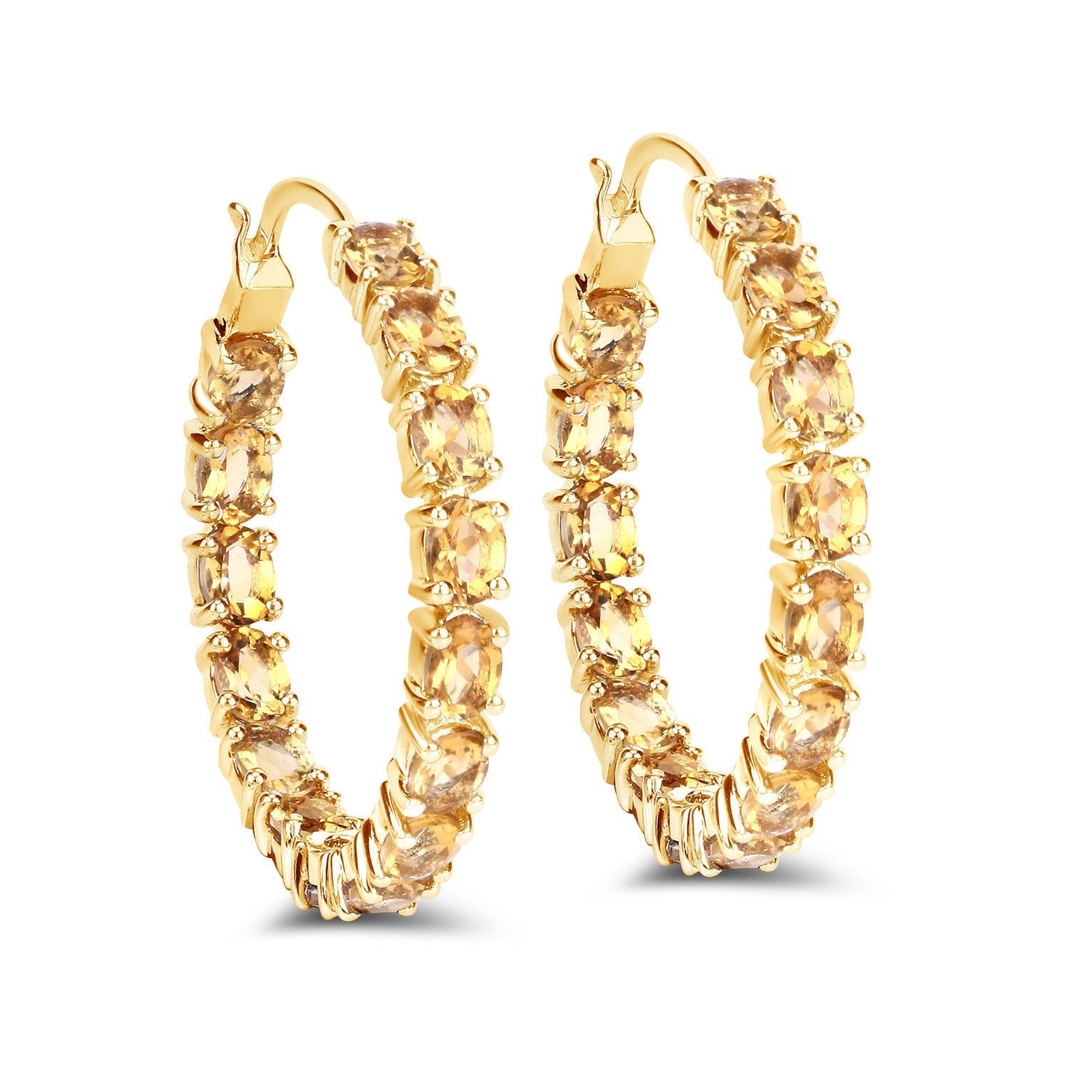 4.80 Carat Genuine Citrine .925 Sterling Silver Earrings  DestGlow