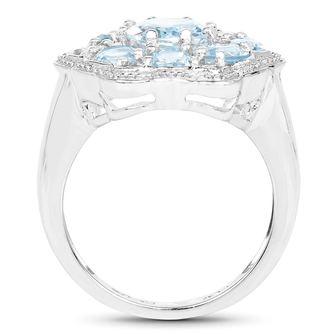 6.64 Carat Genuine Blue Topaz .925 Sterling Silver Ring by Bids.com