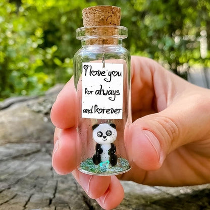 Personalized Message in Bottle - Cute Anniversary Gift (Bear, Panda, Cat & More)