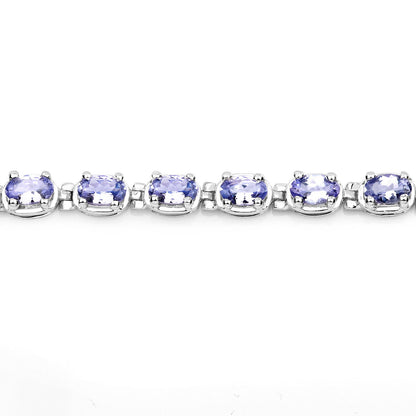 6.00 Carat Genuine Tanzanite .925 Sterling Silver Bracelet by Bids.com