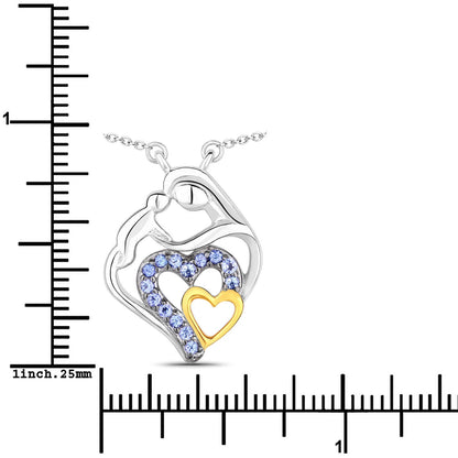0.28 Carat Genuine Tanzanite .925 Sterling Silver Pendant by Bids.com