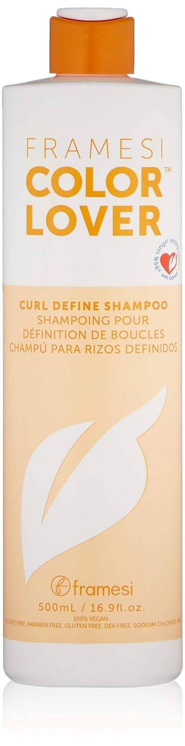Framesi Color Lover Curl Define Shampoo, Shampoo for Curly Hair with Quinoa and Aloe Vera, Color Treated Hair 