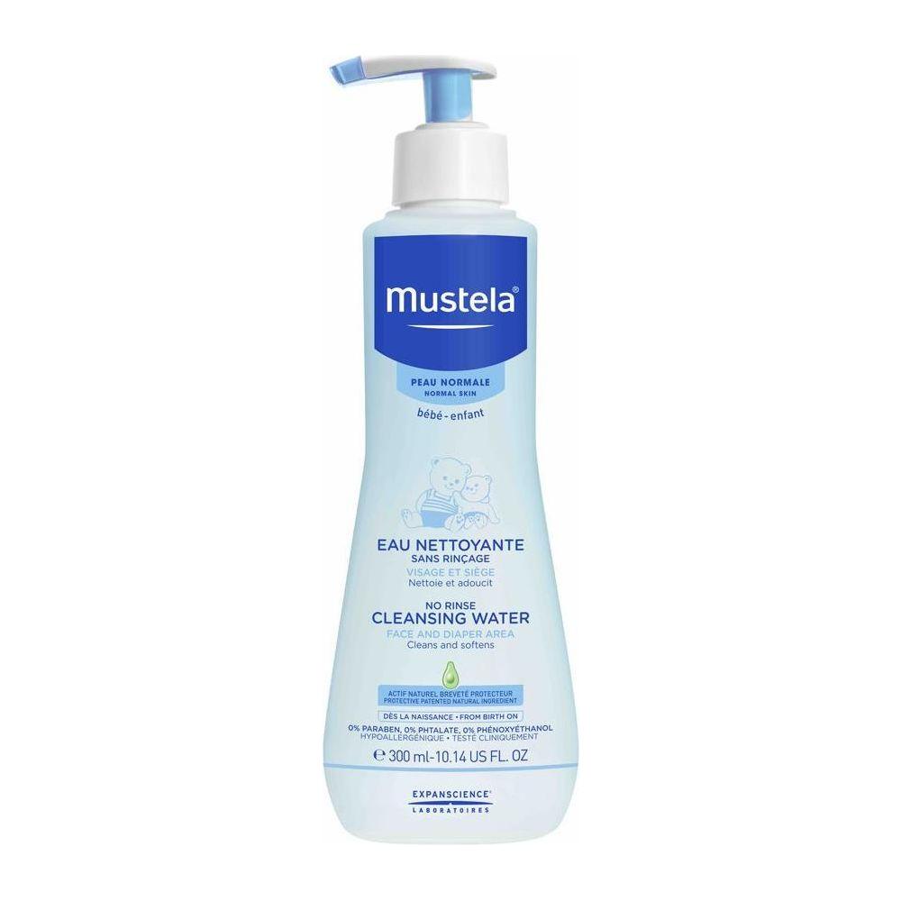 Mustela Cleansing Water, No Rinse, Face and Diaper Area, Normal Skin 10.14 Oz by Pasteur Pharmacy
