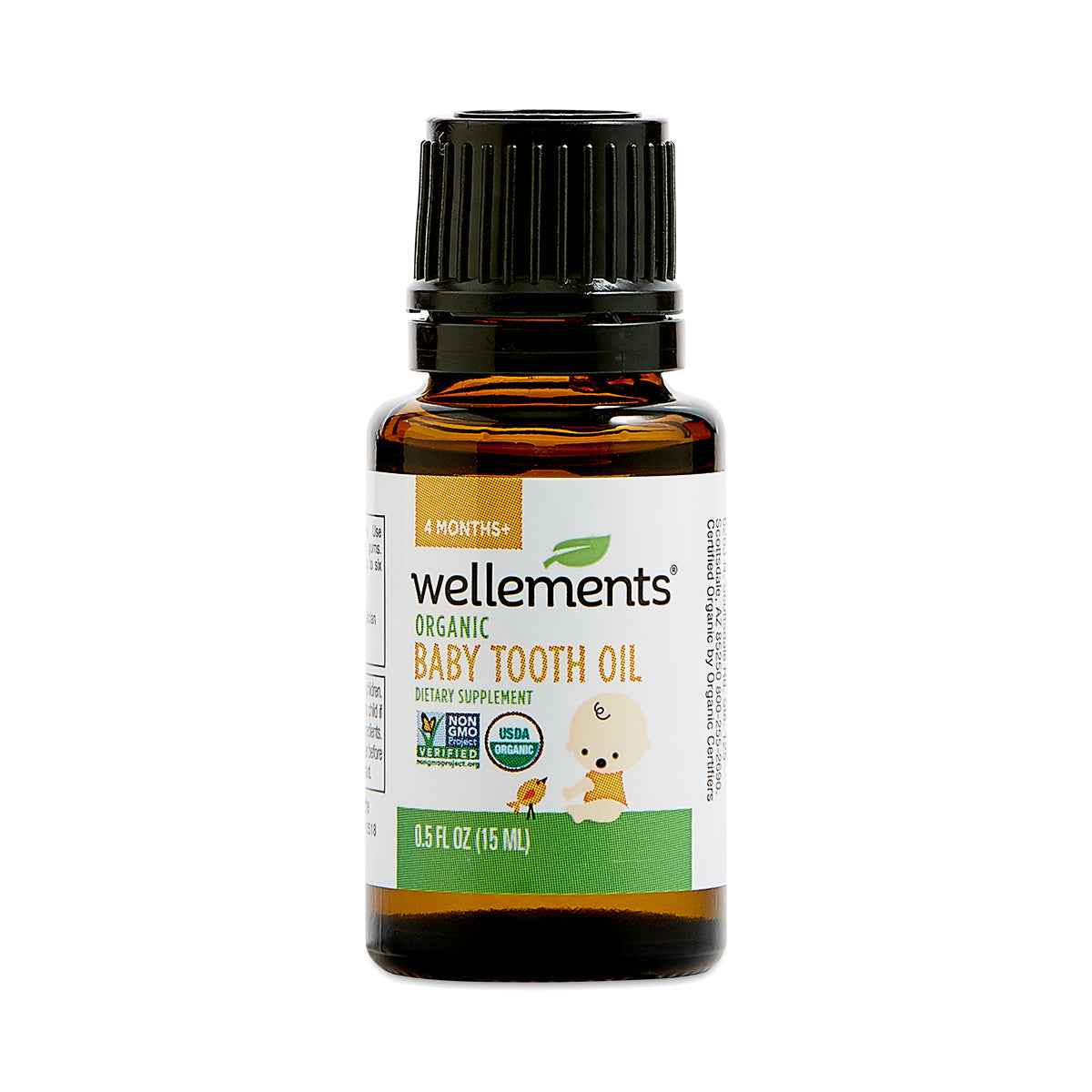 Wellements Organic Baby Tooth Oil - 0.5 Fl Oz