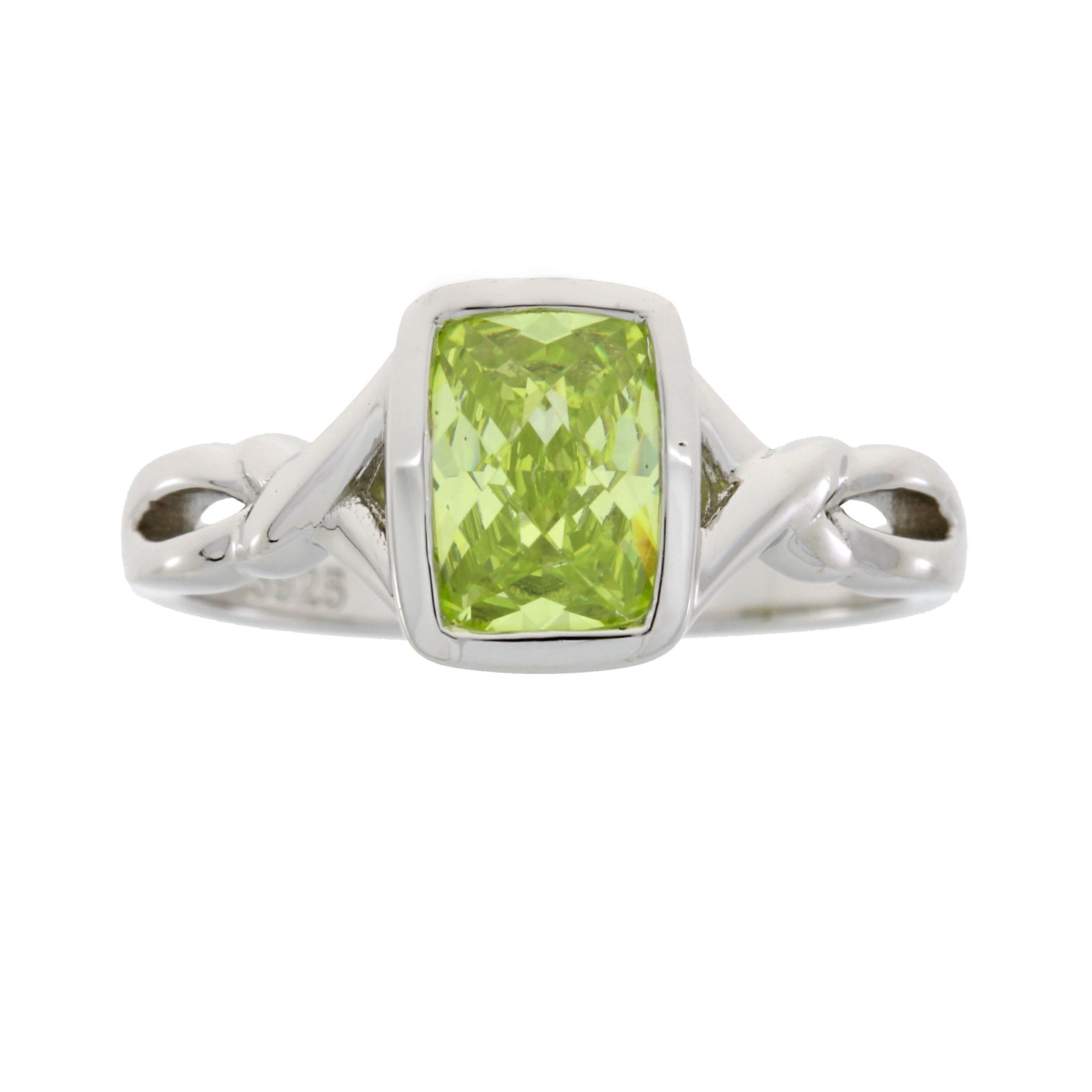 Genuine Cubic Zirconium Ring Sterling Silver by Bids.com